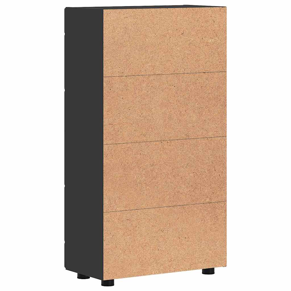 Dressoir met plank FLORIN Zwart 55,5 x 29 x 100 cm Bewerkt hout is nu te koop bij PeponiXL, paradijselijk wonen!