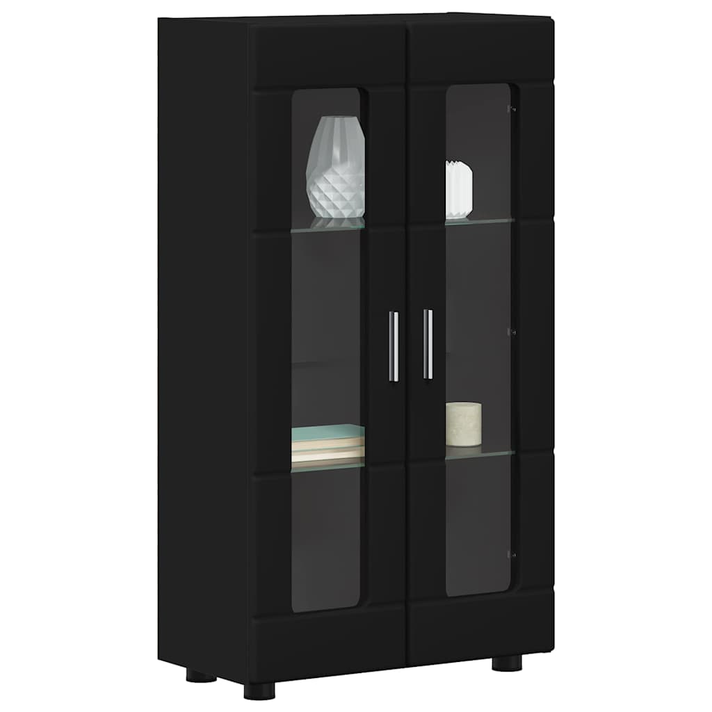 Dressoir met plank FLORIN Zwart 55,5 x 29 x 100 cm Bewerkt hout is nu te koop bij PeponiXL, paradijselijk wonen!