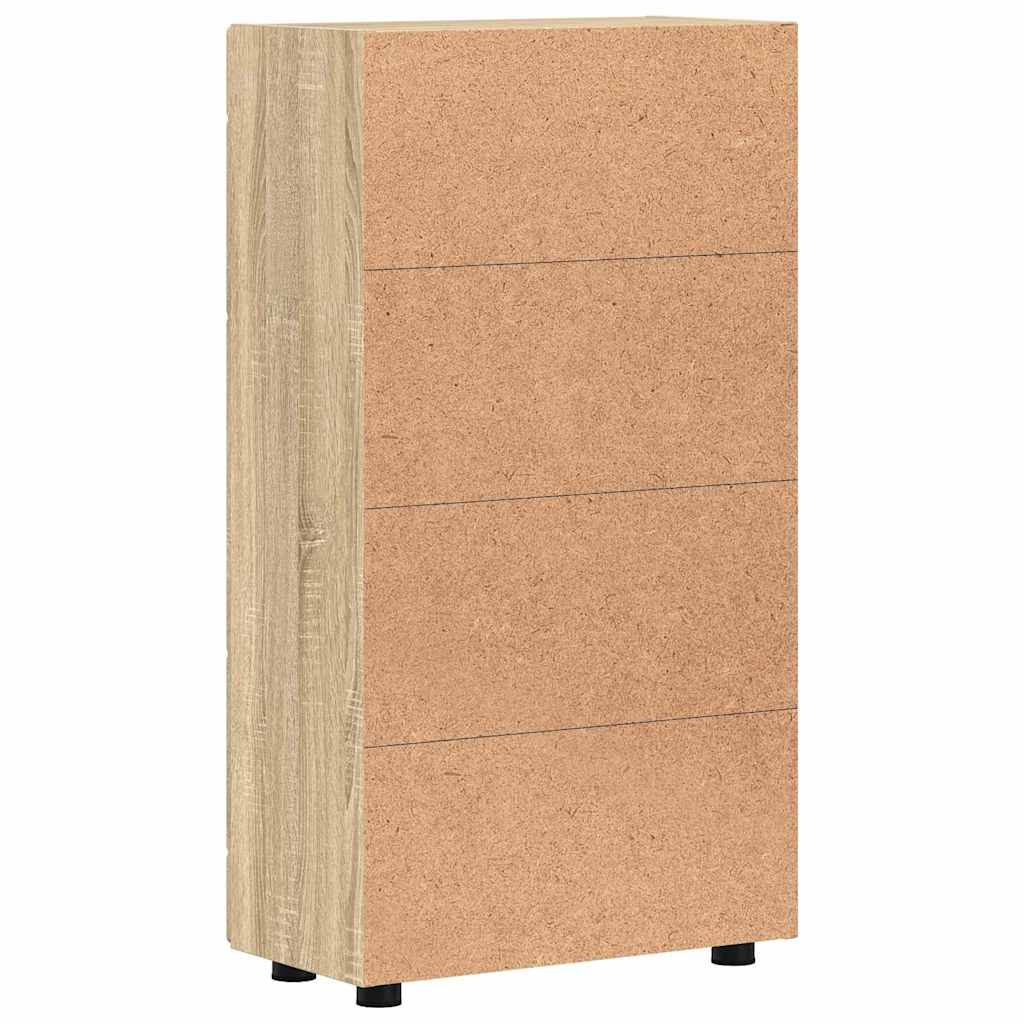 Dressoir FLORIN Sonoma Eiken 55,5 x 29 x 100 cm Bewerkt hout is nu te koop bij PeponiXL, paradijselijk wonen!