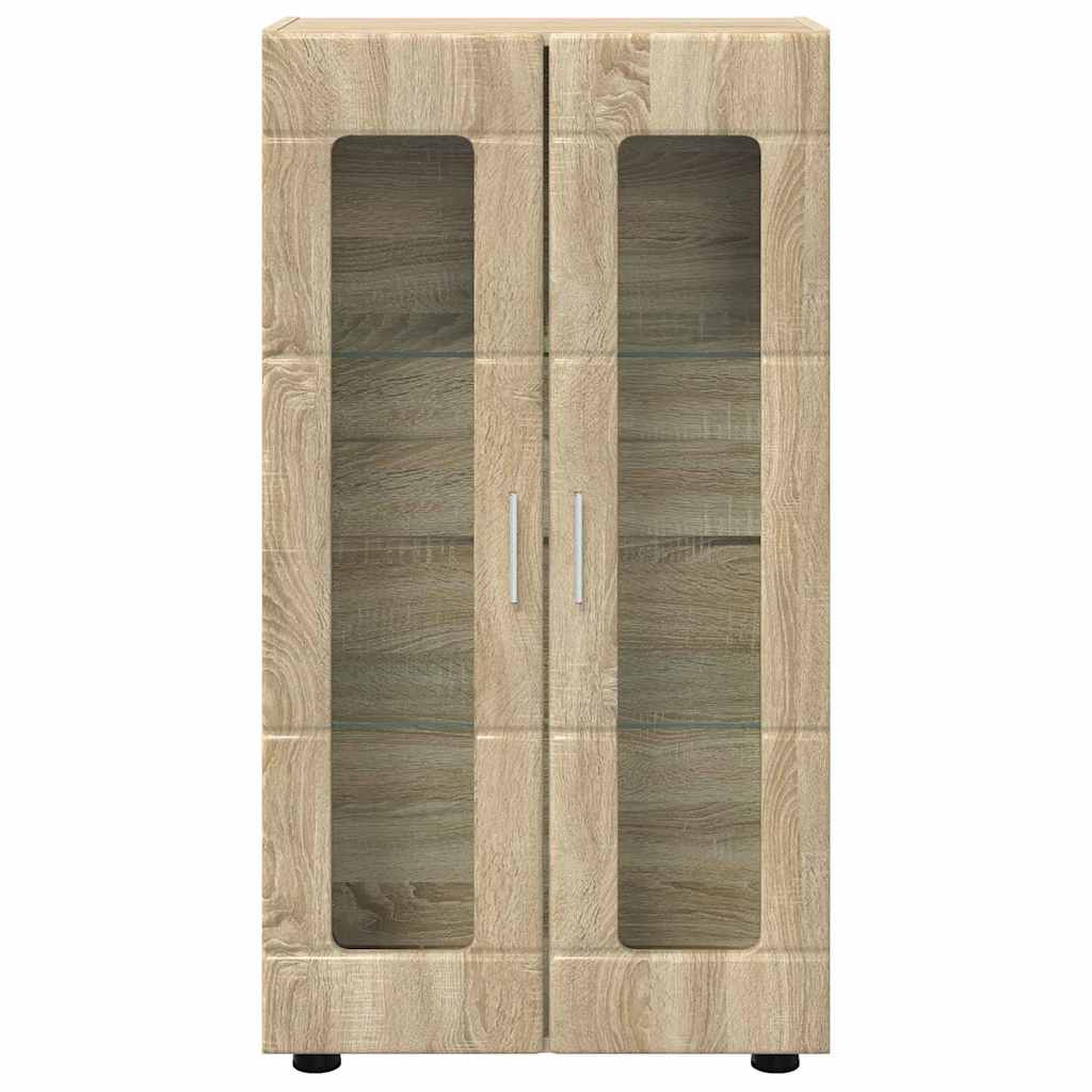 Dressoir FLORIN Sonoma Eiken 55,5 x 29 x 100 cm Bewerkt hout is nu te koop bij PeponiXL, paradijselijk wonen!