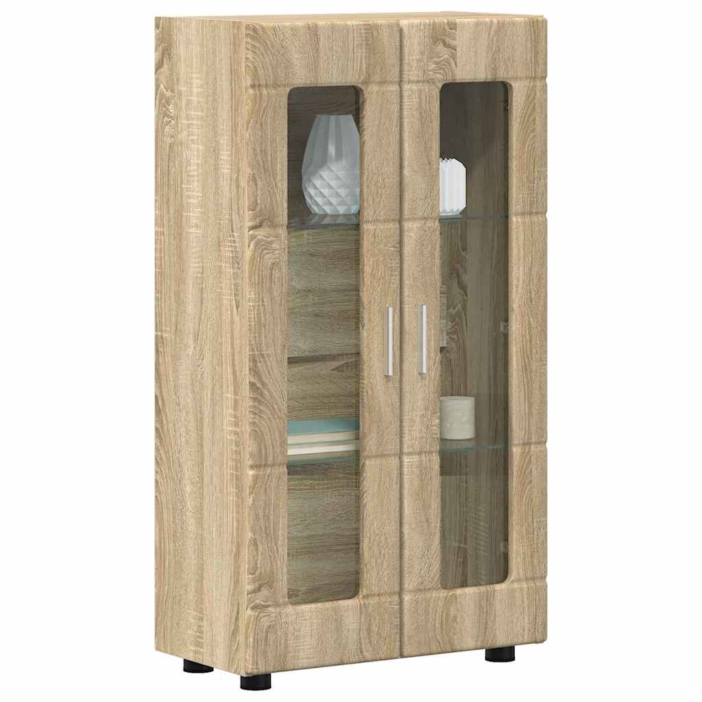 Dressoir FLORIN Sonoma Eiken 55,5 x 29 x 100 cm Bewerkt hout is nu te koop bij PeponiXL, paradijselijk wonen!