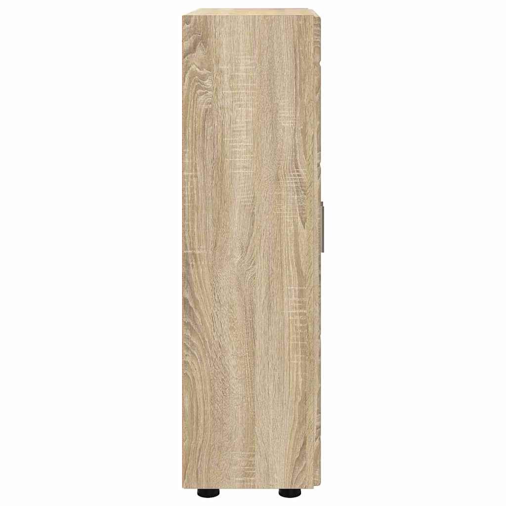 Dressoir FLORIN Sonoma Eiken 55,5 x 29 x 100 cm Bewerkt hout is nu te koop bij PeponiXL, paradijselijk wonen!