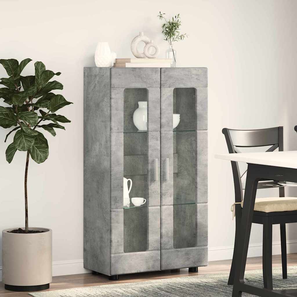 Dressoir FLORIN Beton Grijs 55,5 x 29 x 100 cm Bewerkt hout is nu te koop bij PeponiXL, paradijselijk wonen!