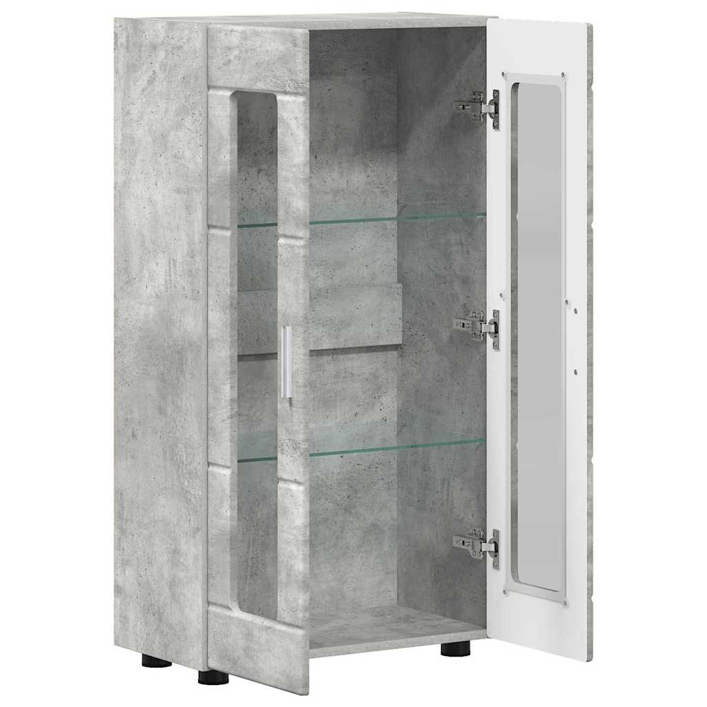 Dressoir FLORIN Beton Grijs 55,5 x 29 x 100 cm Bewerkt hout is nu te koop bij PeponiXL, paradijselijk wonen!