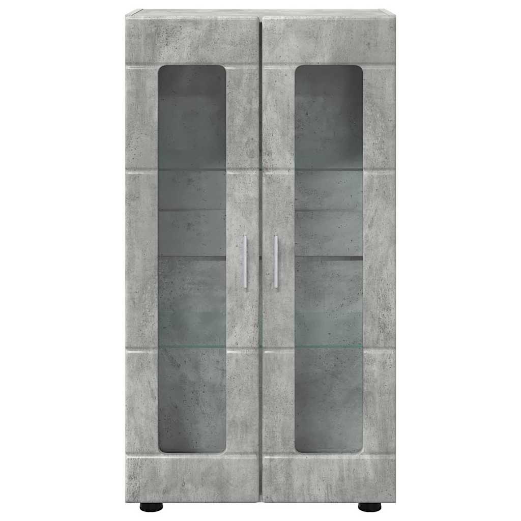 Dressoir FLORIN Beton Grijs 55,5 x 29 x 100 cm Bewerkt hout is nu te koop bij PeponiXL, paradijselijk wonen!