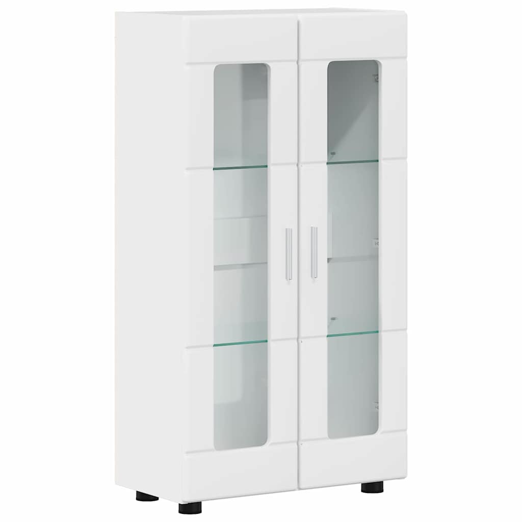 Dressoir FLORIN Hoogglans wit 55,5 x 29 x 100 cm Bewerkt hout is nu te koop bij PeponiXL, paradijselijk wonen!