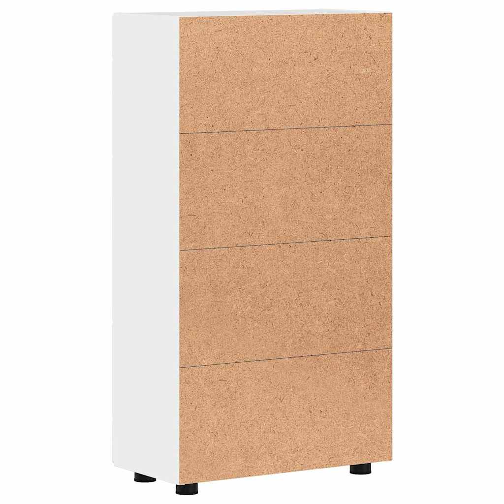Dressoir FLORIN Hoogglans wit 55,5 x 29 x 100 cm Bewerkt hout is nu te koop bij PeponiXL, paradijselijk wonen!