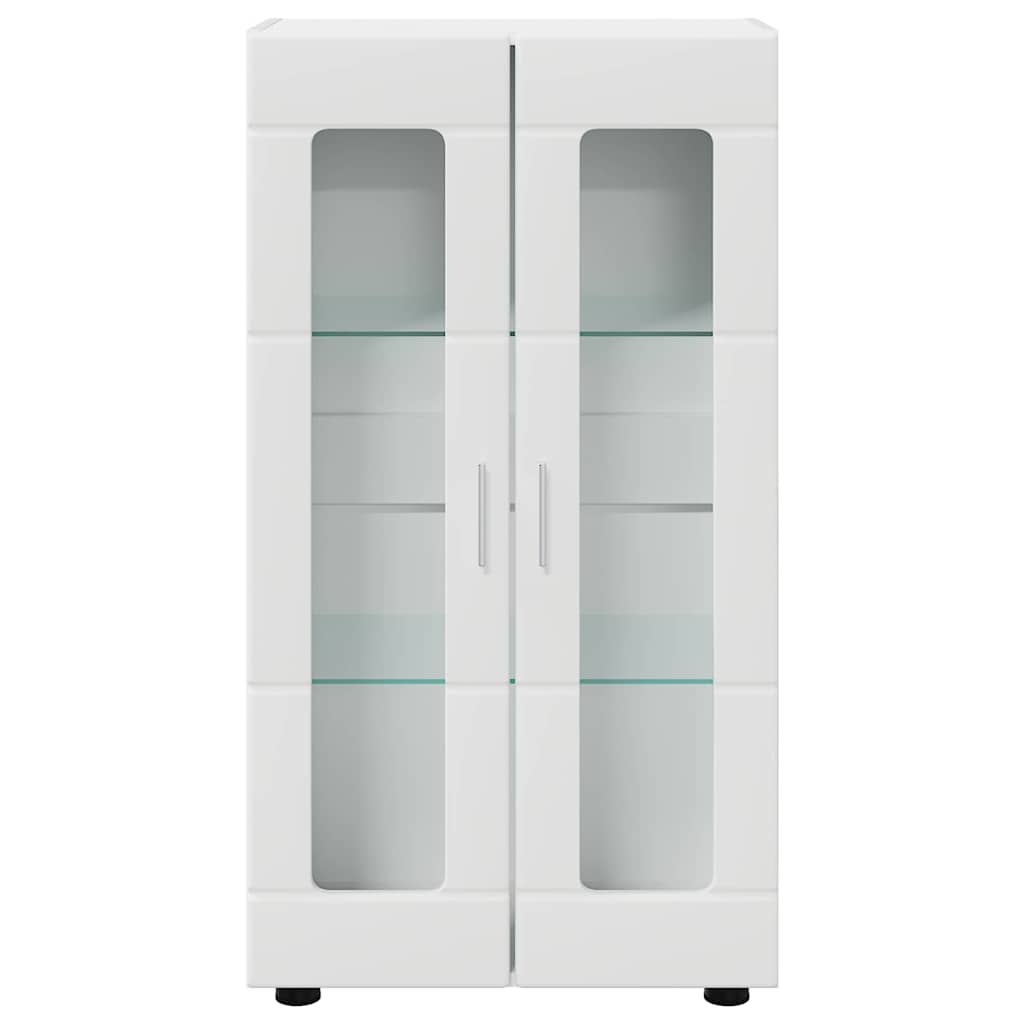 Dressoir FLORIN Hoogglans wit 55,5 x 29 x 100 cm Bewerkt hout is nu te koop bij PeponiXL, paradijselijk wonen!