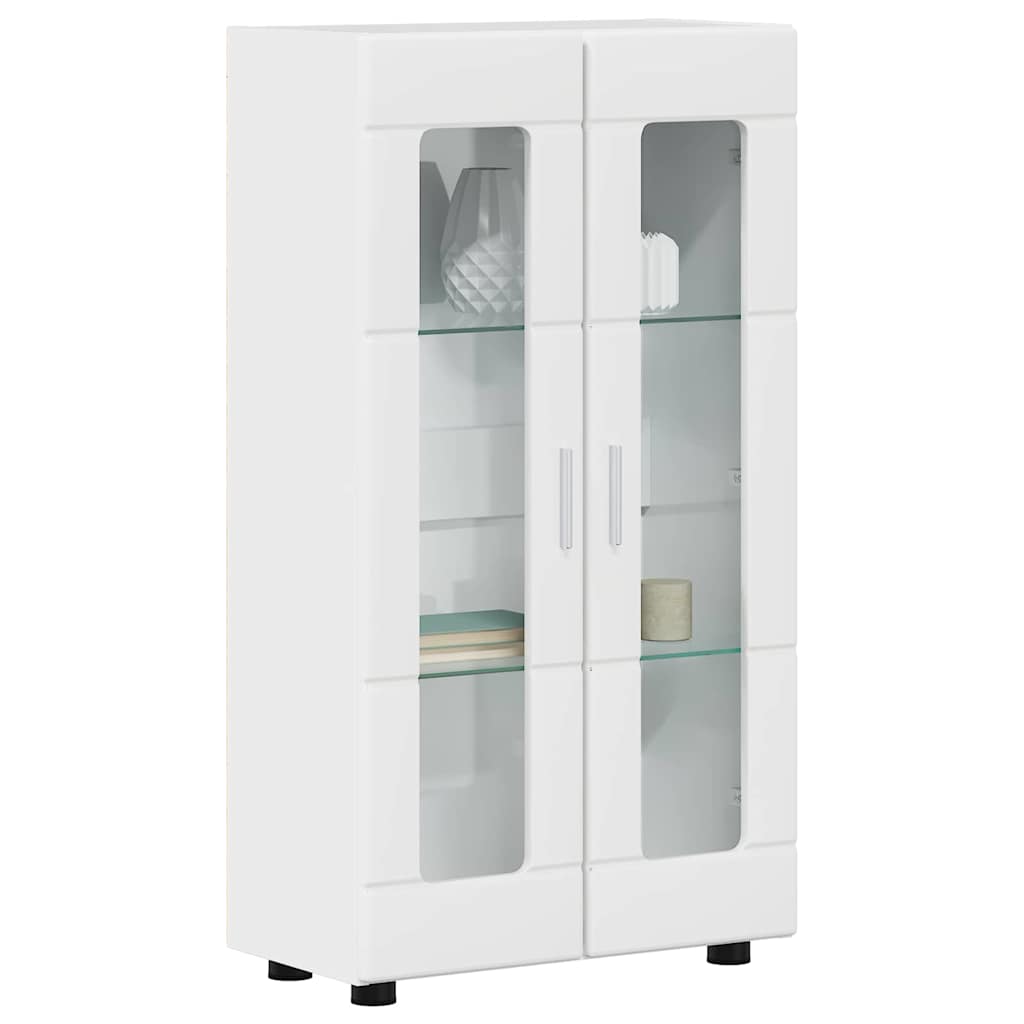 Dressoir FLORIN Hoogglans wit 55,5 x 29 x 100 cm Bewerkt hout is nu te koop bij PeponiXL, paradijselijk wonen!