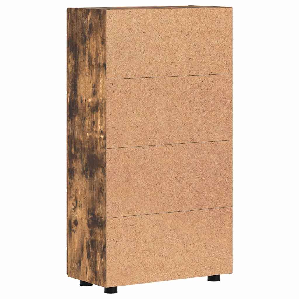 Dressoir FLORIN Gerookt eiken 55,5 x 29 x 100 cm Bewerkt hout is nu te koop bij PeponiXL, paradijselijk wonen!