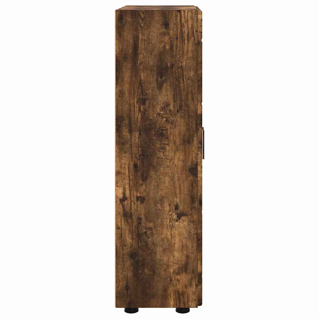 Dressoir FLORIN Gerookt eiken 55,5 x 29 x 100 cm Bewerkt hout is nu te koop bij PeponiXL, paradijselijk wonen!