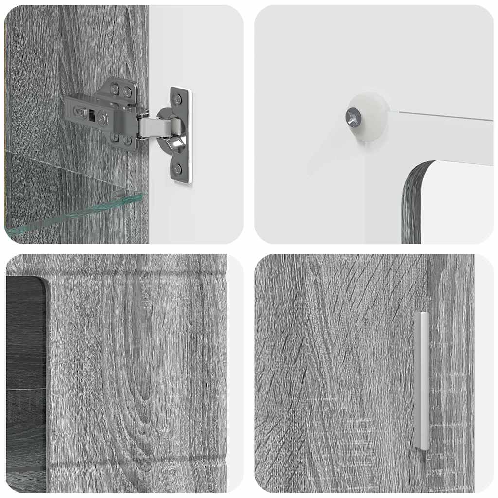 Dressoir FLORIN Grijs Sonoma 55,5 x 29 x 100 cm Bewerkt hout is nu te koop bij PeponiXL, paradijselijk wonen!