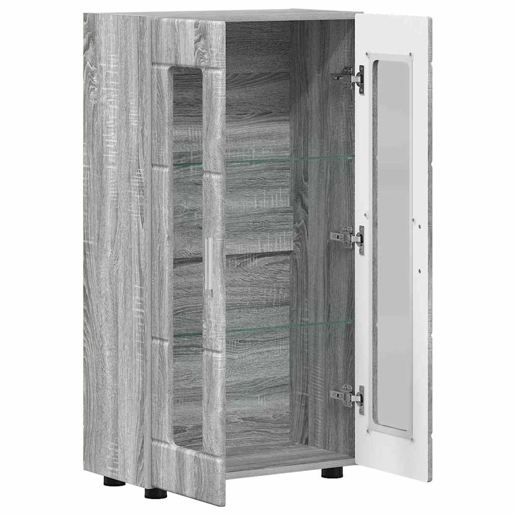 Dressoir FLORIN Grijs Sonoma 55,5 x 29 x 100 cm Bewerkt hout is nu te koop bij PeponiXL, paradijselijk wonen!