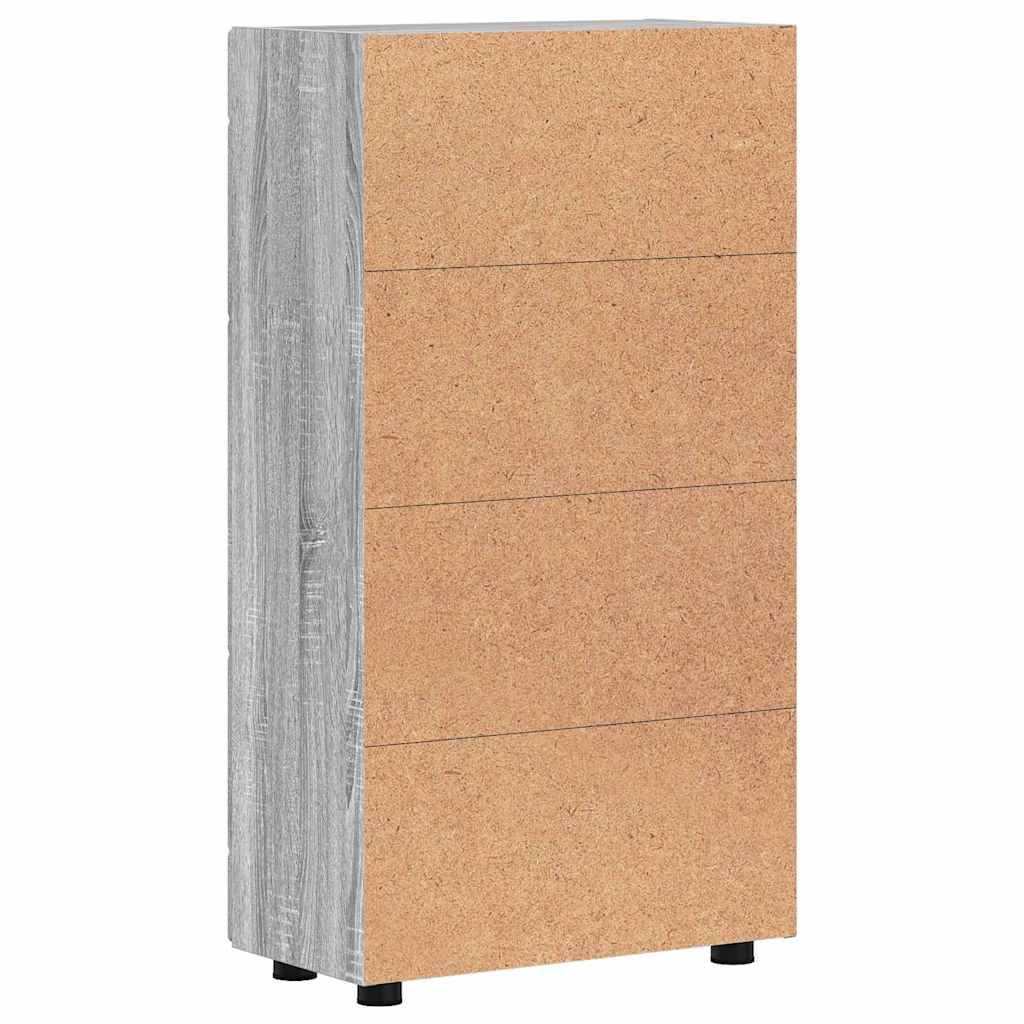 Dressoir FLORIN Grijs Sonoma 55,5 x 29 x 100 cm Bewerkt hout is nu te koop bij PeponiXL, paradijselijk wonen!