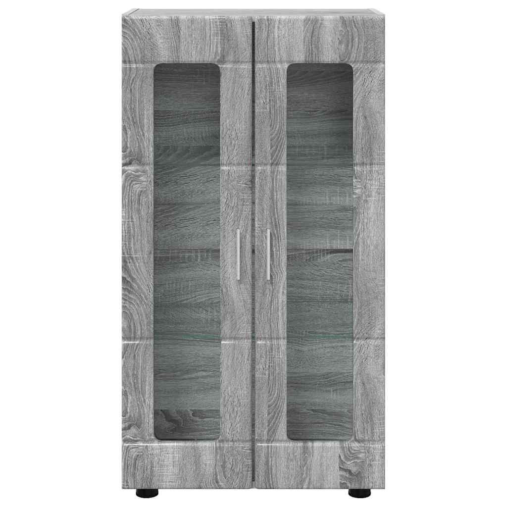Dressoir FLORIN Grijs Sonoma 55,5 x 29 x 100 cm Bewerkt hout is nu te koop bij PeponiXL, paradijselijk wonen!