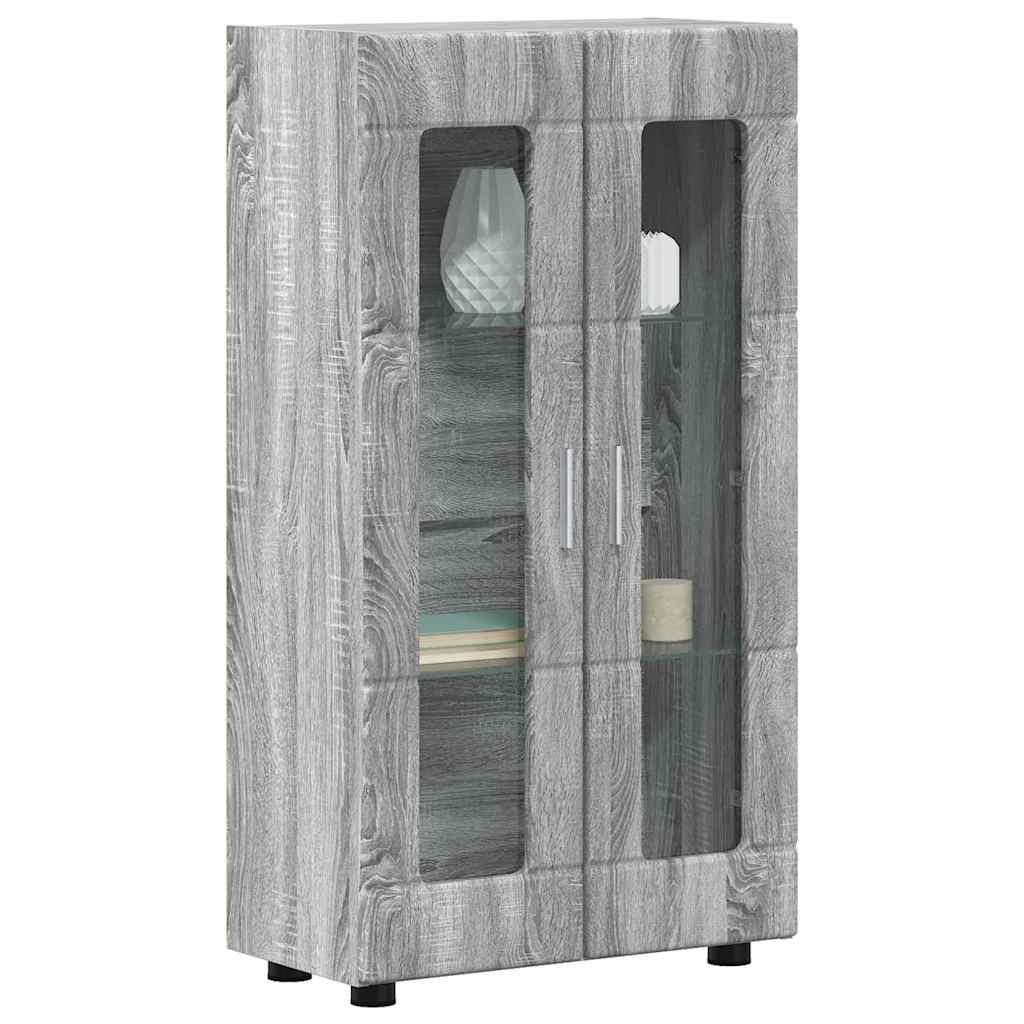 Dressoir FLORIN Grijs Sonoma 55,5 x 29 x 100 cm Bewerkt hout is nu te koop bij PeponiXL, paradijselijk wonen!