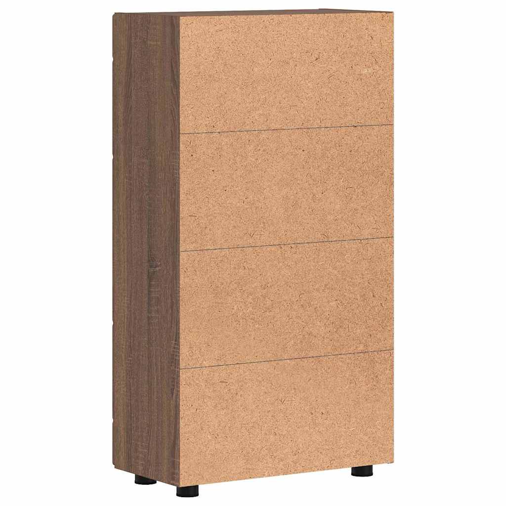 Dressoir FLORIN Bruin Eiken 55,5 x 29 x 100 cm Bewerkt hout is nu te koop bij PeponiXL, paradijselijk wonen!