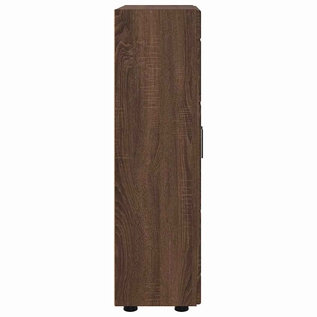 Dressoir FLORIN Bruin Eiken 55,5 x 29 x 100 cm Bewerkt hout is nu te koop bij PeponiXL, paradijselijk wonen!