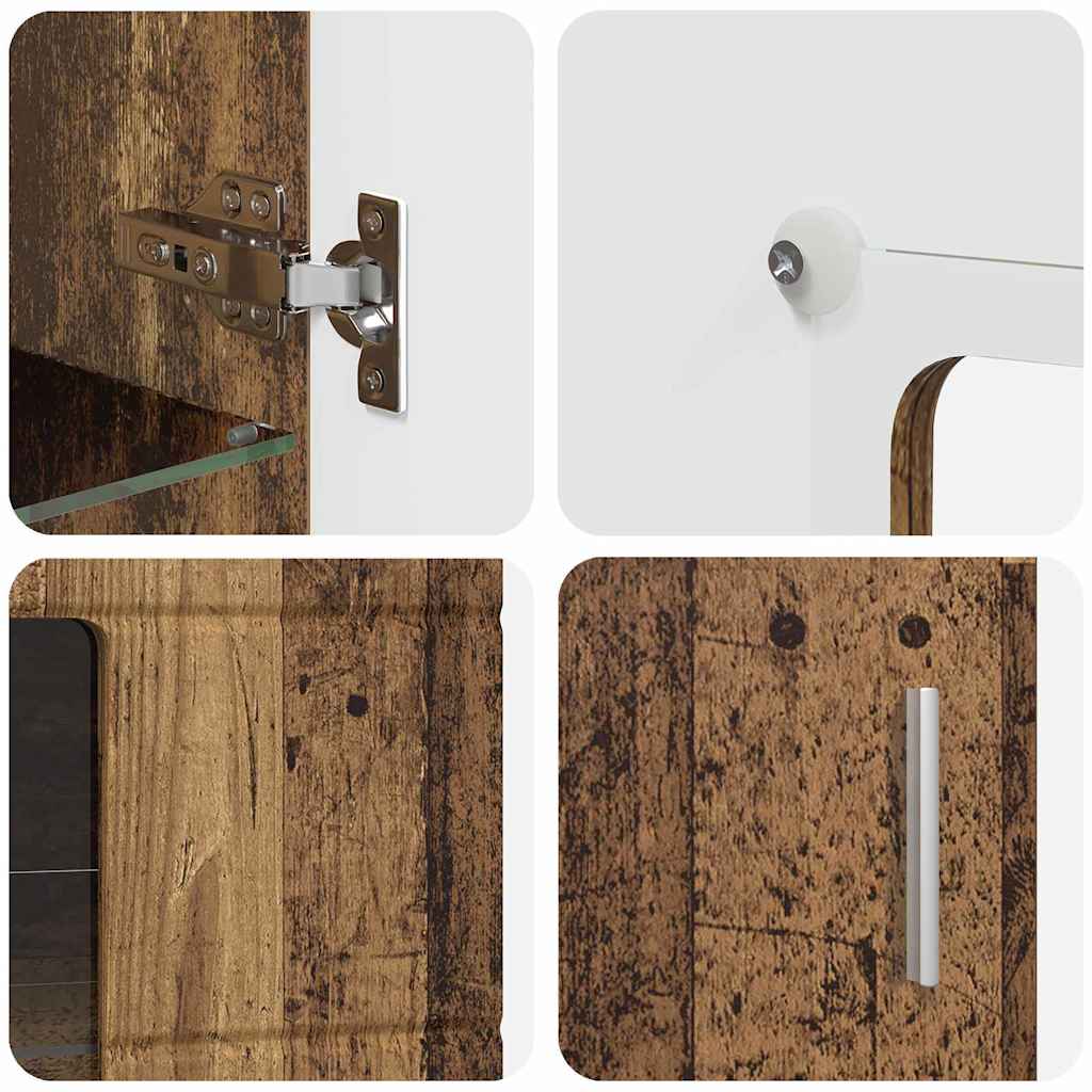 Dressoir FLORIN Oudhout 55,5 x 29 x 100 cm Bewerkt hout is nu te koop bij PeponiXL, paradijselijk wonen!