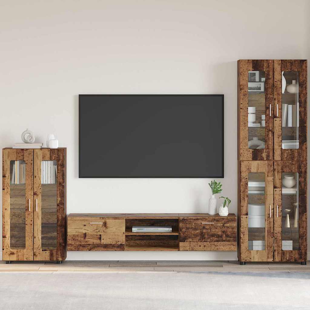 Dressoir FLORIN Oudhout 55,5 x 29 x 100 cm Bewerkt hout is nu te koop bij PeponiXL, paradijselijk wonen!