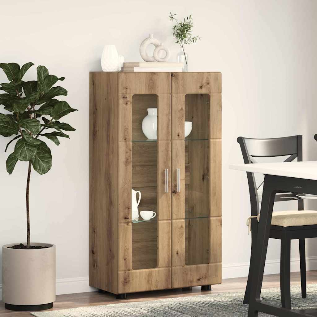Dressoir FLORIN Artisan Eiken 55,5 x 29 x 100 cm Bewerkt hout is nu te koop bij PeponiXL, paradijselijk wonen!