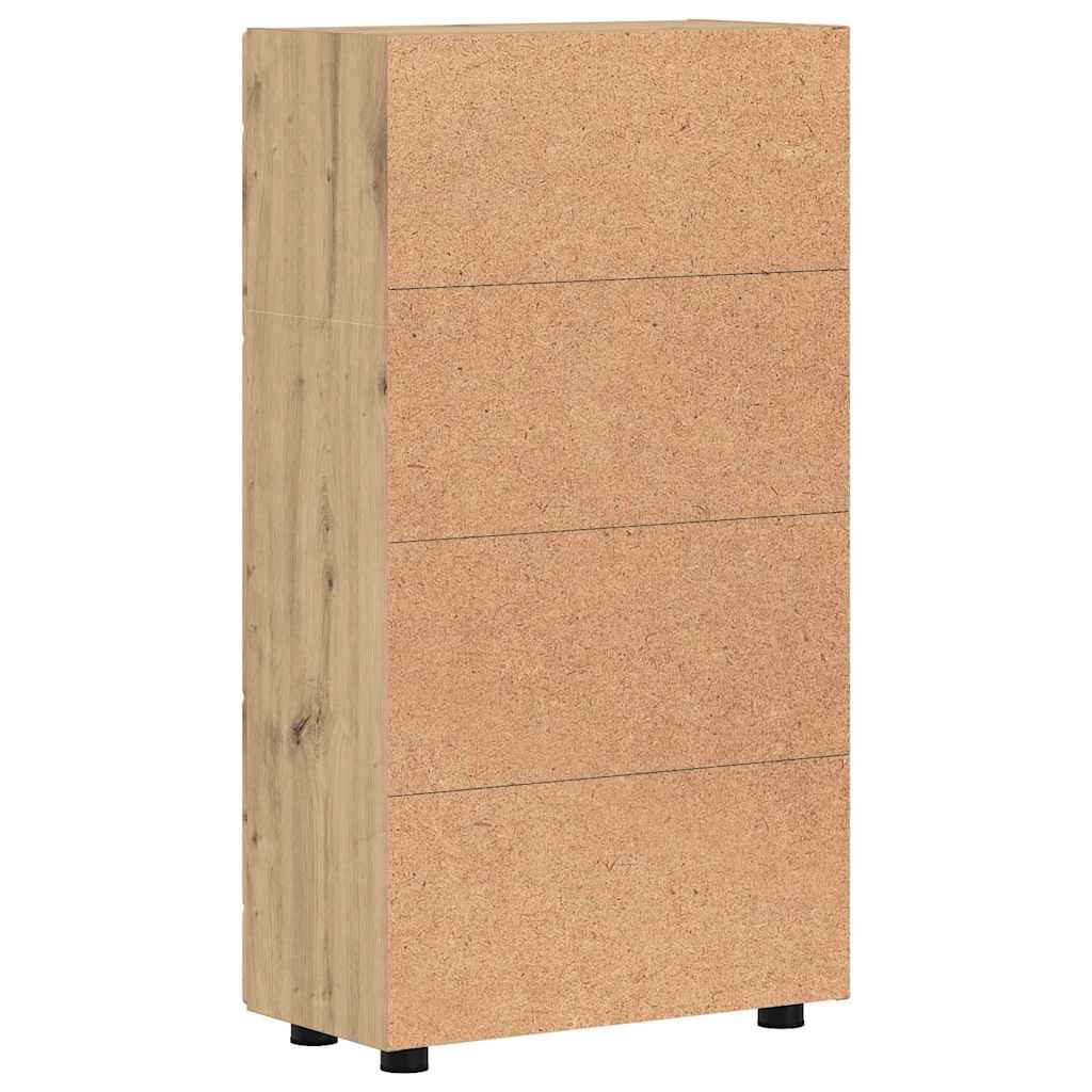 Dressoir FLORIN Artisan Eiken 55,5 x 29 x 100 cm Bewerkt hout is nu te koop bij PeponiXL, paradijselijk wonen!