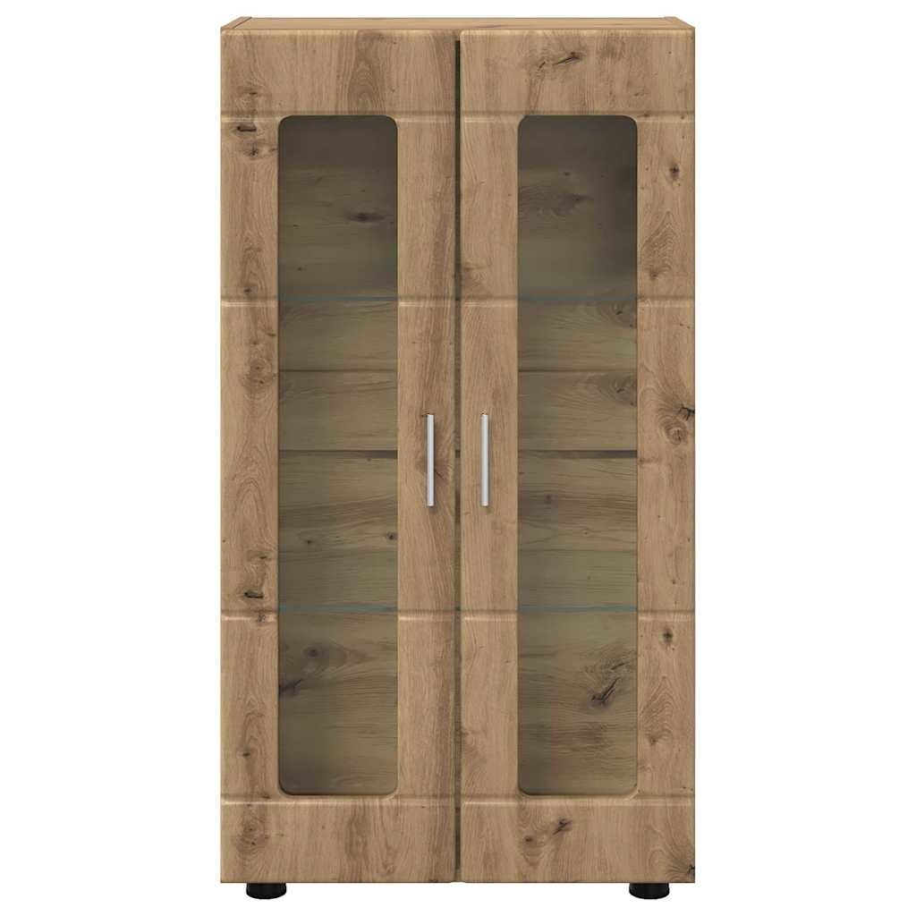 Dressoir FLORIN Artisan Eiken 55,5 x 29 x 100 cm Bewerkt hout is nu te koop bij PeponiXL, paradijselijk wonen!