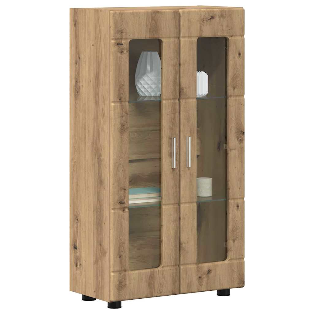 Dressoir FLORIN Artisan Eiken 55,5 x 29 x 100 cm Bewerkt hout is nu te koop bij PeponiXL, paradijselijk wonen!