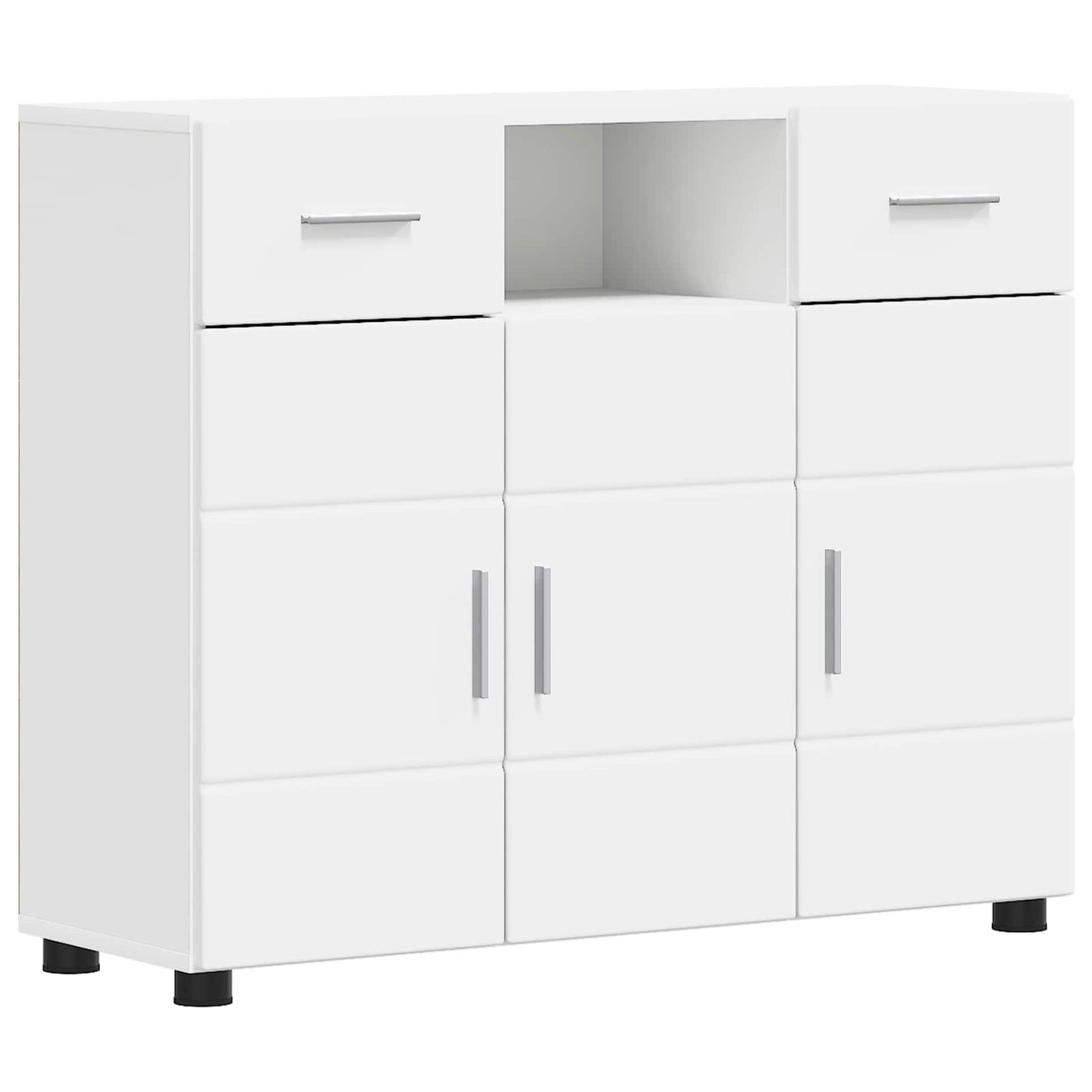 Houten Kast met lade Wit 88,5 x 30,5 x 73 cm Bewerkt hout is nu te koop bij PeponiXL, paradijselijk wonen!