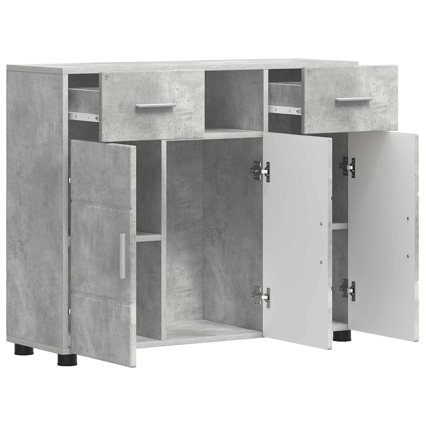 Houten Kast Beton Grijs 88,5 x 30,5 x 73 cm Bewerkt hout