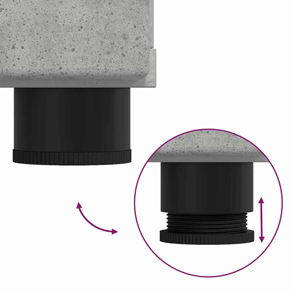 Houten Kast Beton Grijs 88,5 x 30,5 x 73 cm Bewerkt hout is nu te koop bij PeponiXL, paradijselijk wonen!