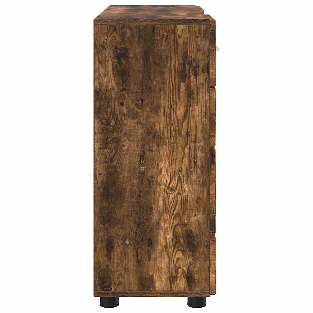 Houten Kast Gerookt eiken 88,5 x 30,5 x 73 cm Bewerkt hout is nu te koop bij PeponiXL, paradijselijk wonen!