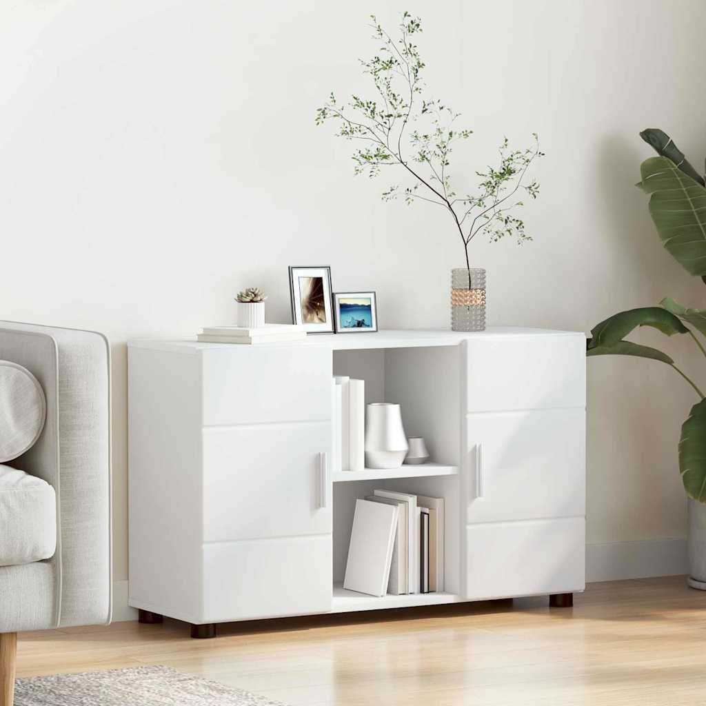 Dressoir FLORIN Wit 88,5 x 30,5 x 55,5 cm Bewerkt hout is nu te koop bij PeponiXL, paradijselijk wonen!