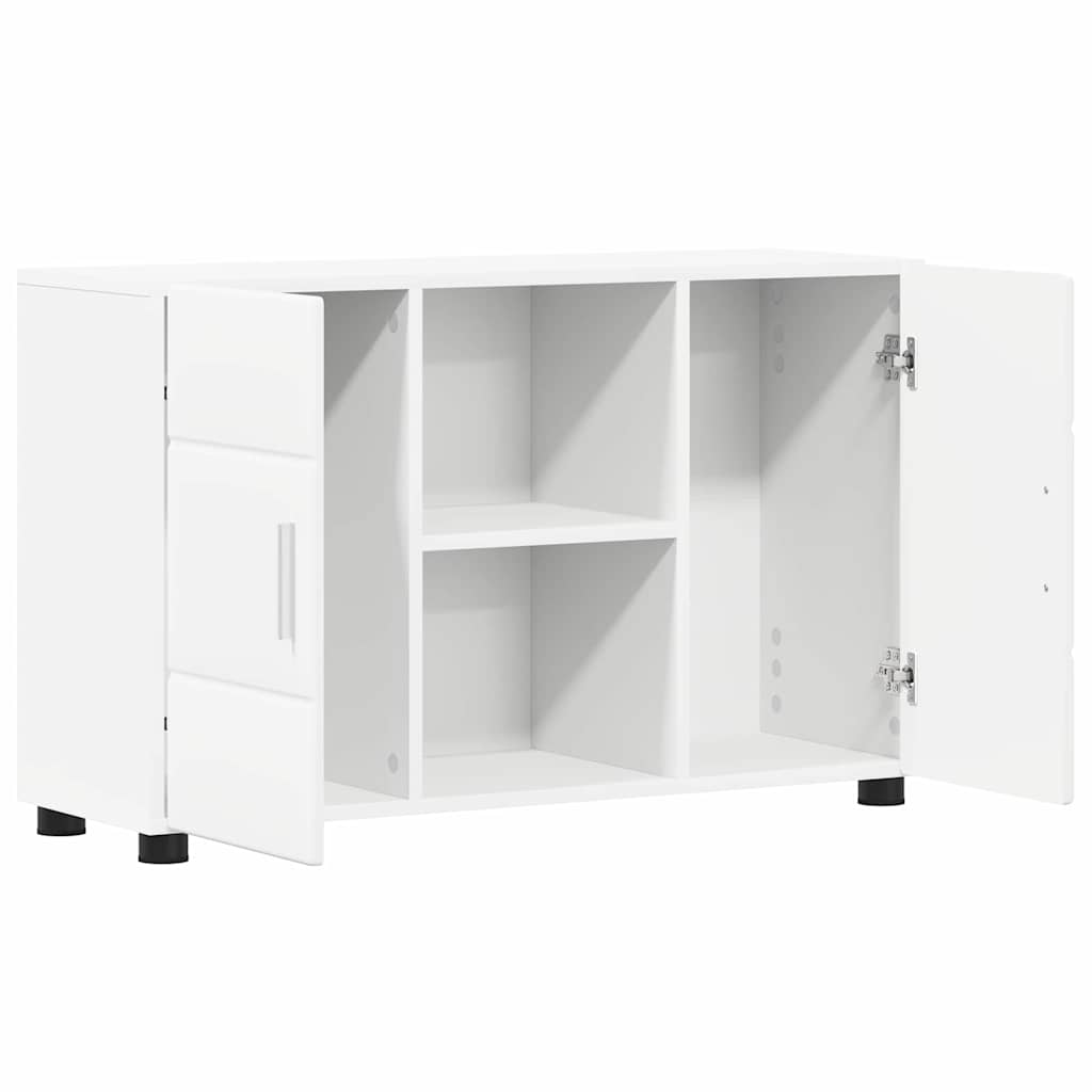 Dressoir FLORIN Wit 88,5 x 30,5 x 55,5 cm Bewerkt hout is nu te koop bij PeponiXL, paradijselijk wonen!