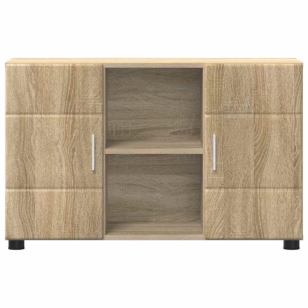 Dressoir FLORIN Sonoma Eiken 88,5 x 30,5 x 55,5 cm Bewerkt hout is nu te koop bij PeponiXL, paradijselijk wonen!