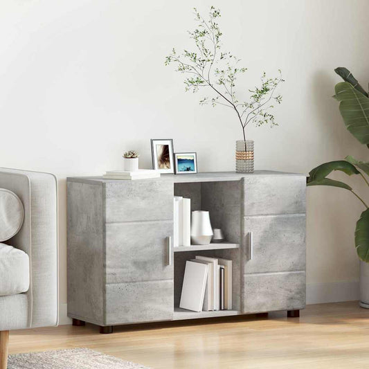 Dressoir FLORIN Beton Grijs 88,5 x 30,5 x 55,5 cm Bewerkt hout is nu te koop bij PeponiXL, paradijselijk wonen!
