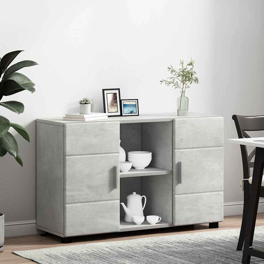 Dressoir FLORIN Beton Grijs 88,5 x 30,5 x 55,5 cm Bewerkt hout is nu te koop bij PeponiXL, paradijselijk wonen!