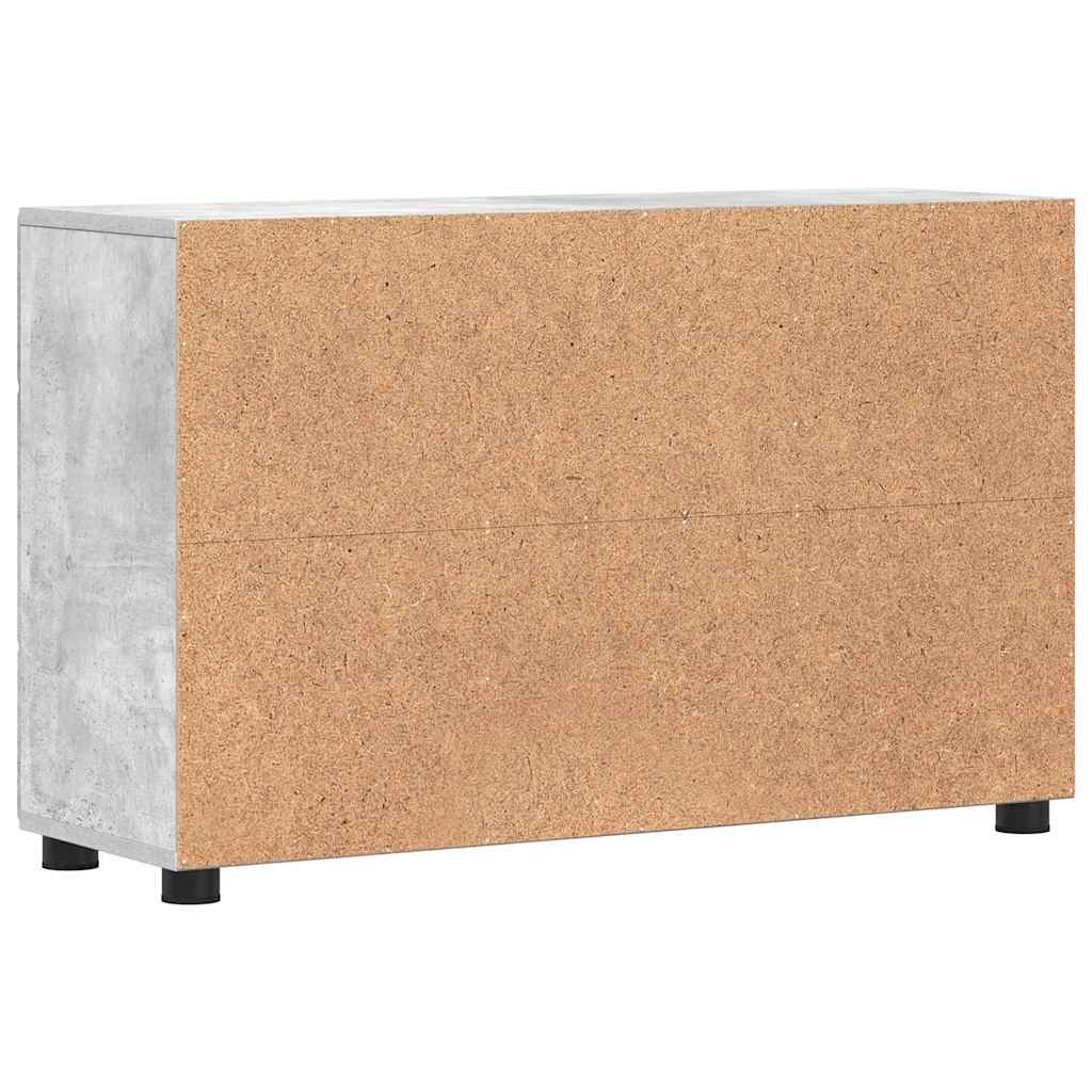 Dressoir FLORIN Beton Grijs 88,5 x 30,5 x 55,5 cm Bewerkt hout is nu te koop bij PeponiXL, paradijselijk wonen!