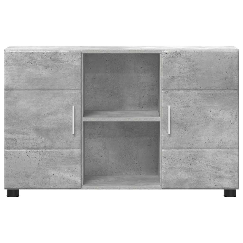 Dressoir FLORIN Beton Grijs 88,5 x 30,5 x 55,5 cm Bewerkt hout is nu te koop bij PeponiXL, paradijselijk wonen!