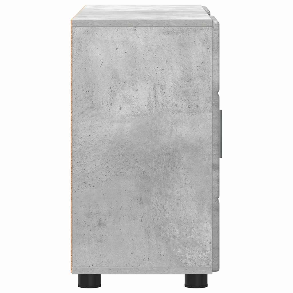 Dressoir FLORIN Beton Grijs 88,5 x 30,5 x 55,5 cm Bewerkt hout is nu te koop bij PeponiXL, paradijselijk wonen!