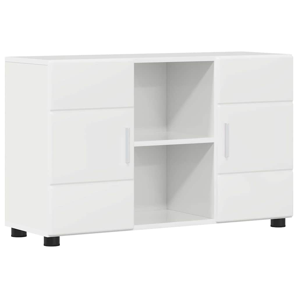 Dressoir met plank FLORIN Hoogglans wit 88,5 x 30,5 x 55,5 cm is nu te koop bij PeponiXL, paradijselijk wonen!