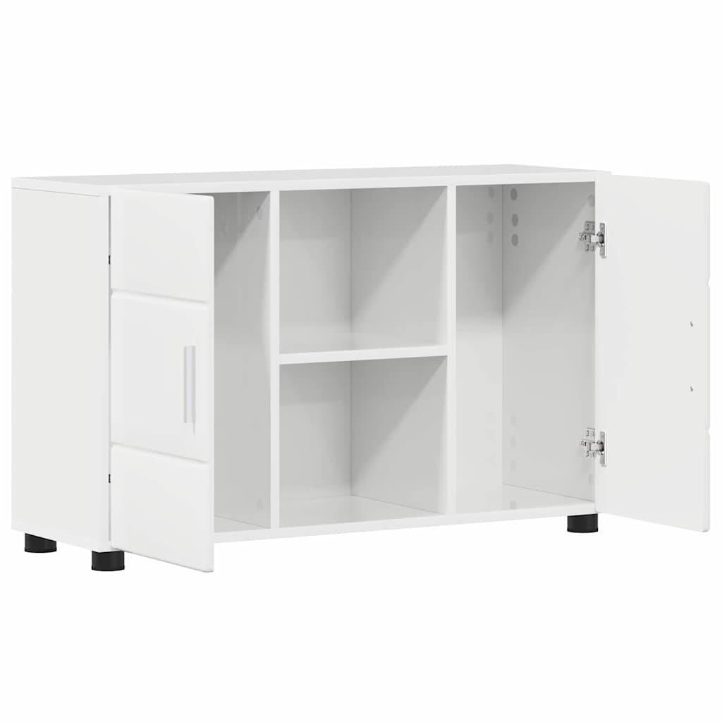 Dressoir met plank FLORIN Hoogglans wit 88,5 x 30,5 x 55,5 cm is nu te koop bij PeponiXL, paradijselijk wonen!
