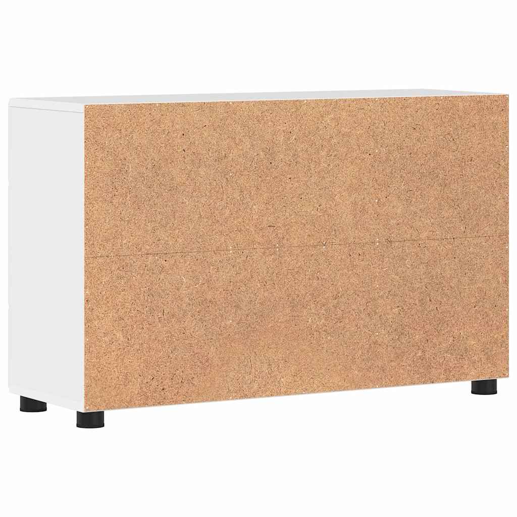 Dressoir met plank FLORIN Hoogglans wit 88,5 x 30,5 x 55,5 cm is nu te koop bij PeponiXL, paradijselijk wonen!