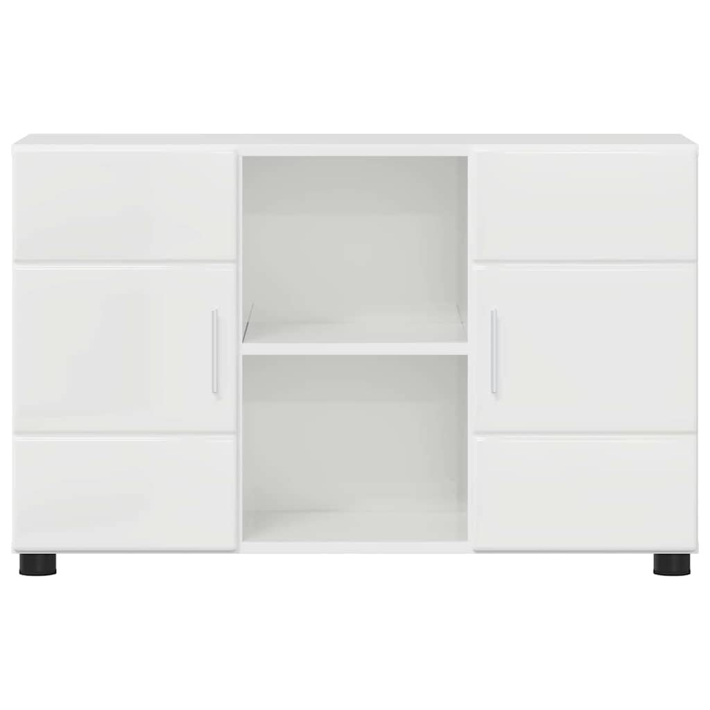 Dressoir met plank FLORIN Hoogglans wit 88,5 x 30,5 x 55,5 cm is nu te koop bij PeponiXL, paradijselijk wonen!