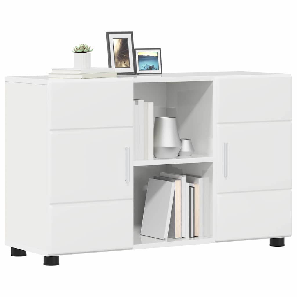 Dressoir met plank FLORIN Hoogglans wit 88,5 x 30,5 x 55,5 cm is nu te koop bij PeponiXL, paradijselijk wonen!