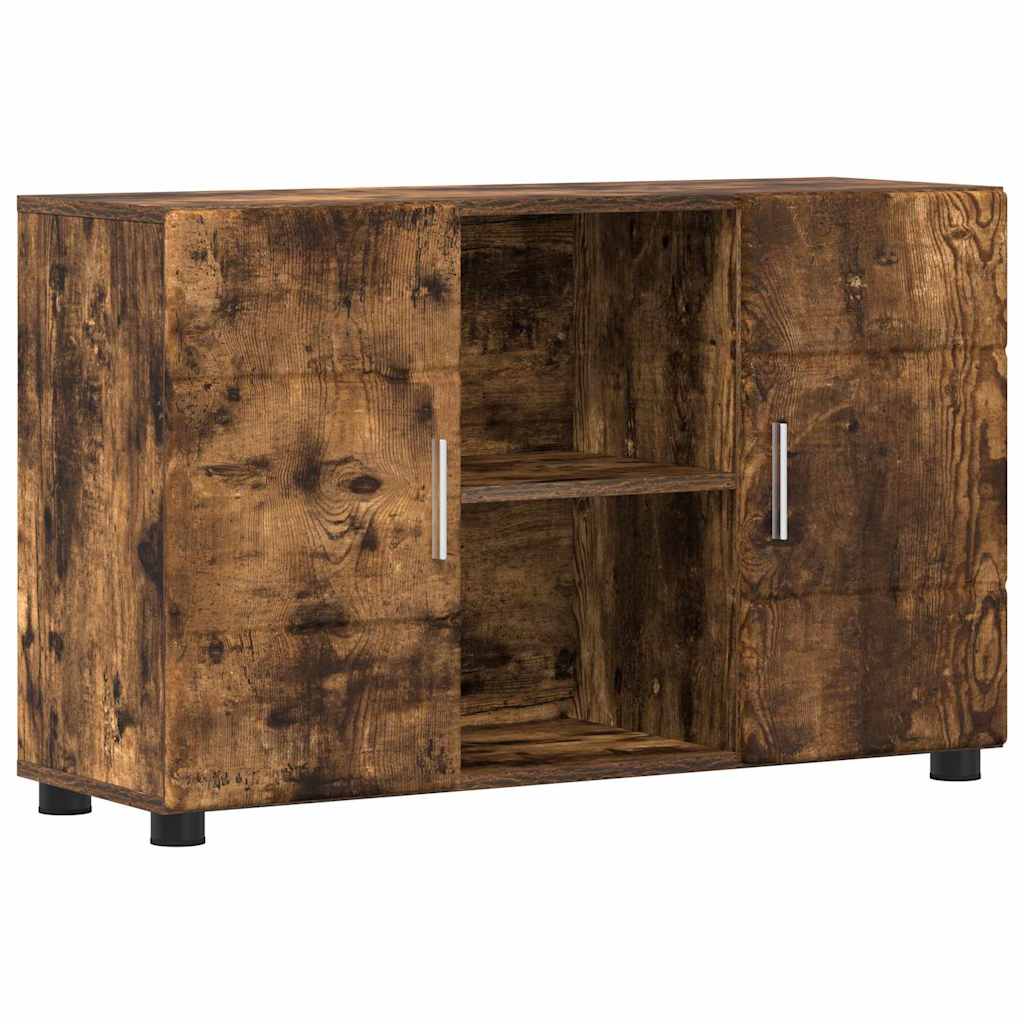 Dressoir met plank FLORIN Gerookt eiken 88,5 x 30,5 x 55,5 cm is nu te koop bij PeponiXL, paradijselijk wonen!