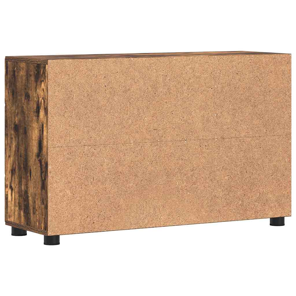 Dressoir met plank FLORIN Gerookt eiken 88,5 x 30,5 x 55,5 cm is nu te koop bij PeponiXL, paradijselijk wonen!