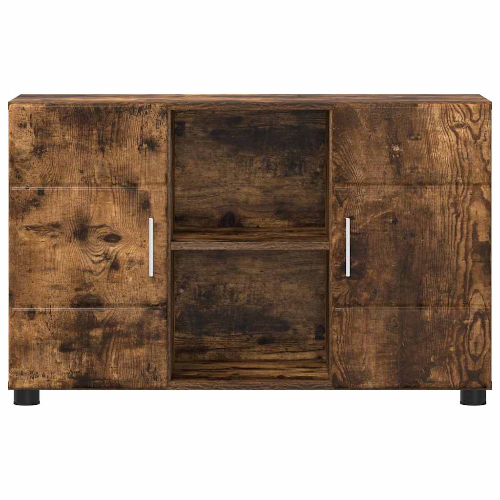 Dressoir met plank FLORIN Gerookt eiken 88,5 x 30,5 x 55,5 cm is nu te koop bij PeponiXL, paradijselijk wonen!
