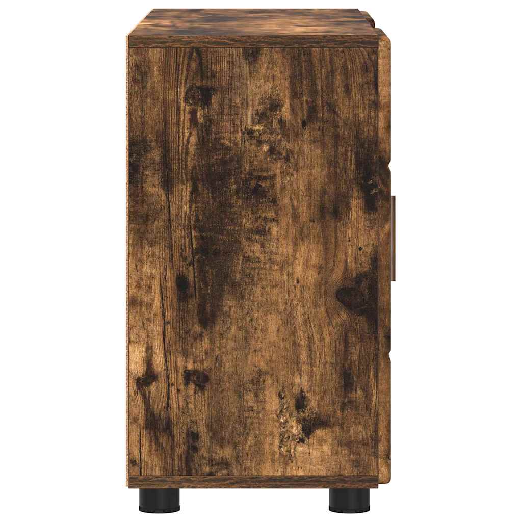 Dressoir met plank FLORIN Gerookt eiken 88,5 x 30,5 x 55,5 cm is nu te koop bij PeponiXL, paradijselijk wonen!