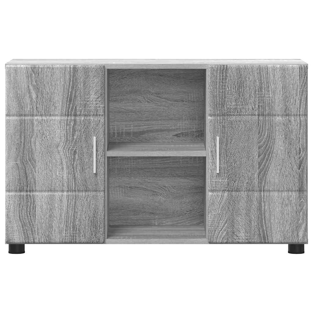 Dressoir FLORIN Grijs Sonoma 88,5 x 30,5 x 55,5 cm Bewerkt hout is nu te koop bij PeponiXL, paradijselijk wonen!